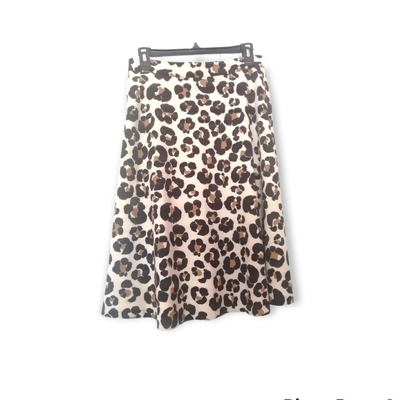 NWOT Ann Taylor Petite Cheetah Skirt (0P) 🐆🌴 - Picture 2 of 7